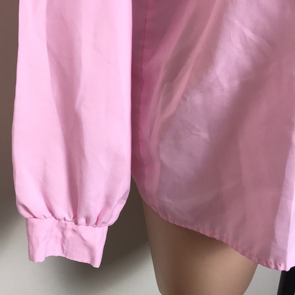 Vintage Lace Dainty Collar Pink Button Down Top - Picture 3 of 6